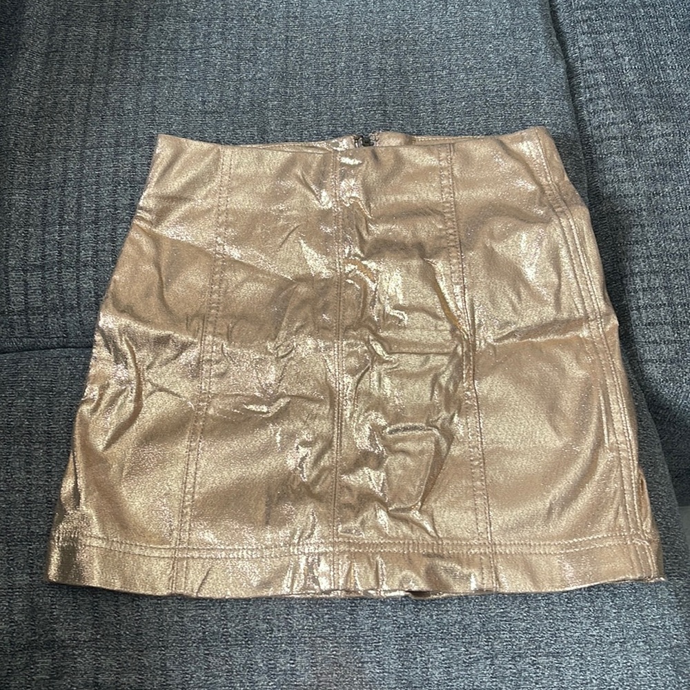 Wild Fable Metallic Gold Skirt
